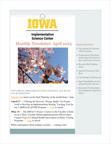 April 2025 Newsletter Cover 